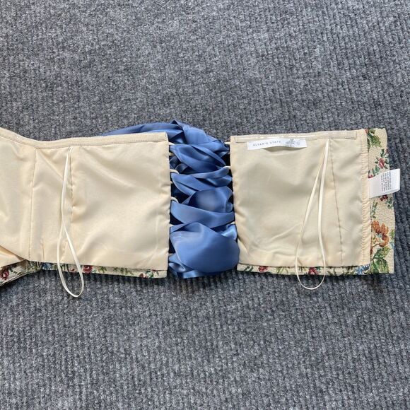 Altar’D State Size Large Demi Brocade Tapestry Tie Back Corset Strapless Top NEW - Picture 8 of 15